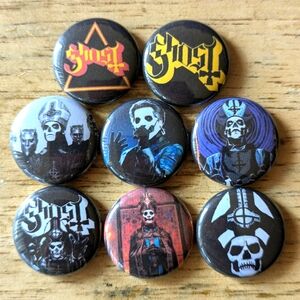 Ghost 8 set Pinback Buttons - Tobias Forge as Papa Emeritus